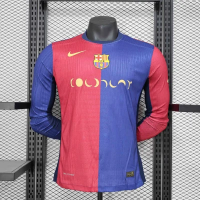 Soccer Jersey Barcelona Home x Coldplay Long Sleeve Shirt 2024/25