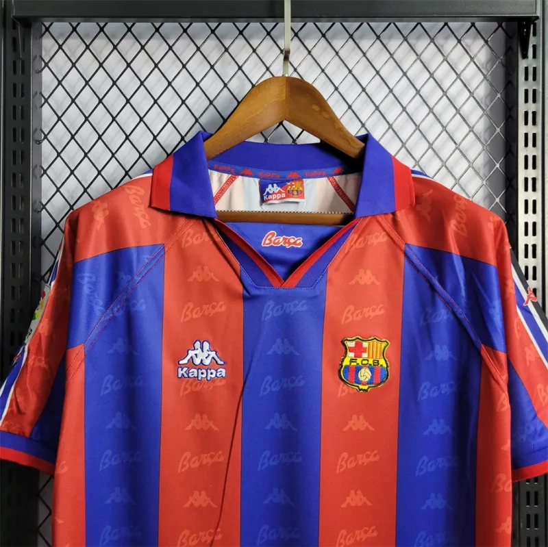 Barcelona Retro Jersey Home Soccer Shirt 1996-97 - Image 3