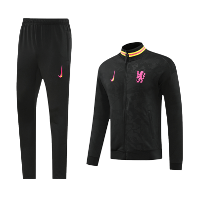 Chelsea Full Zipper Training Kit (Jacket+Pants) Black 2024/25