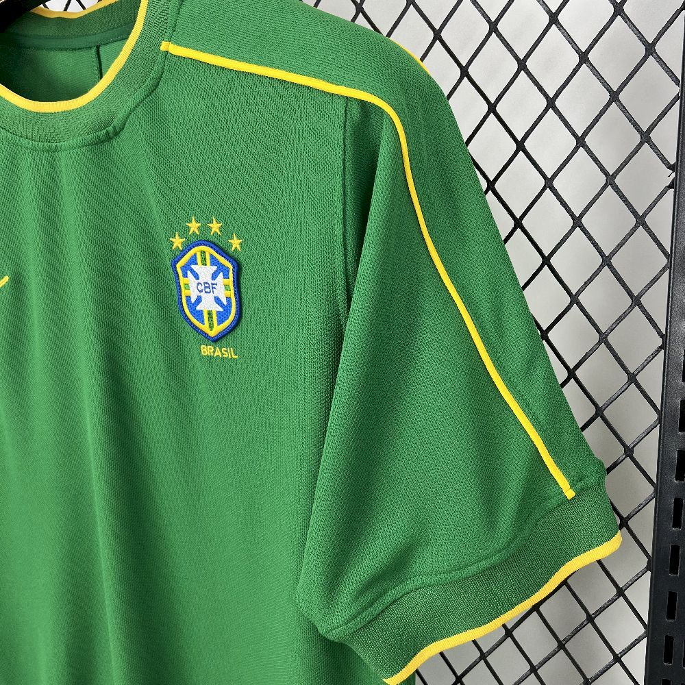 Brazil Retro Jersey Custom Goalkeeper Soccer Jersey 1998 - Image 4
