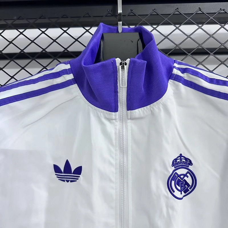 Real Madrid Windbreaker Jacket White 2025-26 - Image 4