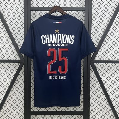 Alternative view of PSG Soccer Jersey Home x Champions of Europe 2025 Custom Shirt - Fan Version (With Star)