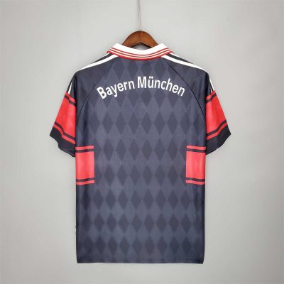 Alternative view of Bayern Munich Retro Jersey Home Soccer Shirt 1997/99