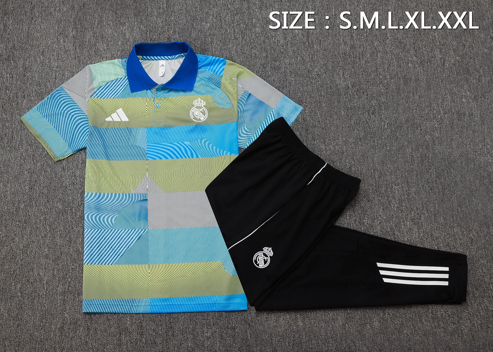 Real Madrid Training Kit (Polo+Pants) Green 2025/26 - Image 3