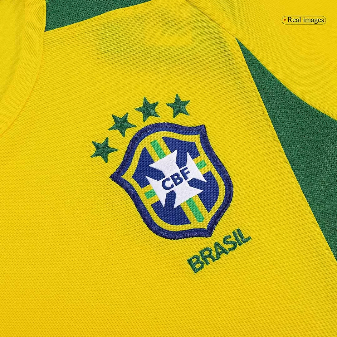 Brazil Retro Jersey Custom Home Soccer Jersey World Cup 2002 - Image 6