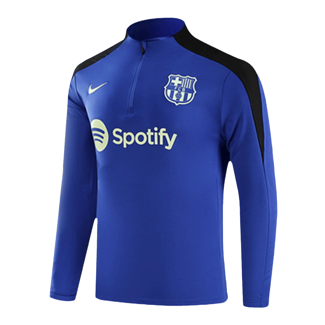 Barcelona Zipper Sweat Kit (Top+Pants) Blue 2024/25 - Image 2