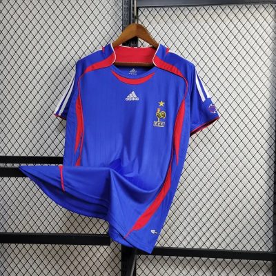 Alternative view of France Retro Soccer Jersey Home Custom Shirt World Cup 2006