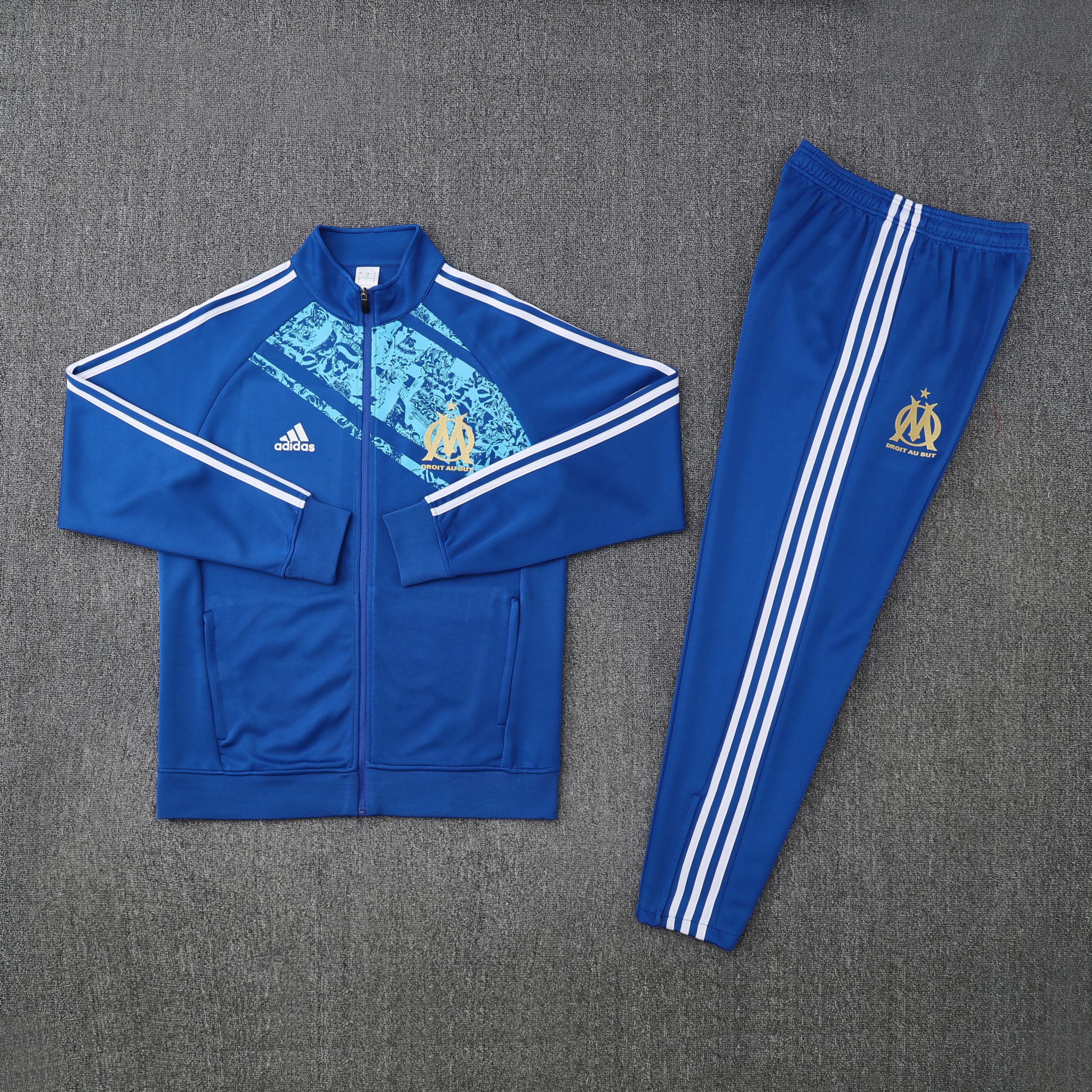 Marseille Retro Training Kit (Jacket+Pants) Blue 2025/26 - Image 5