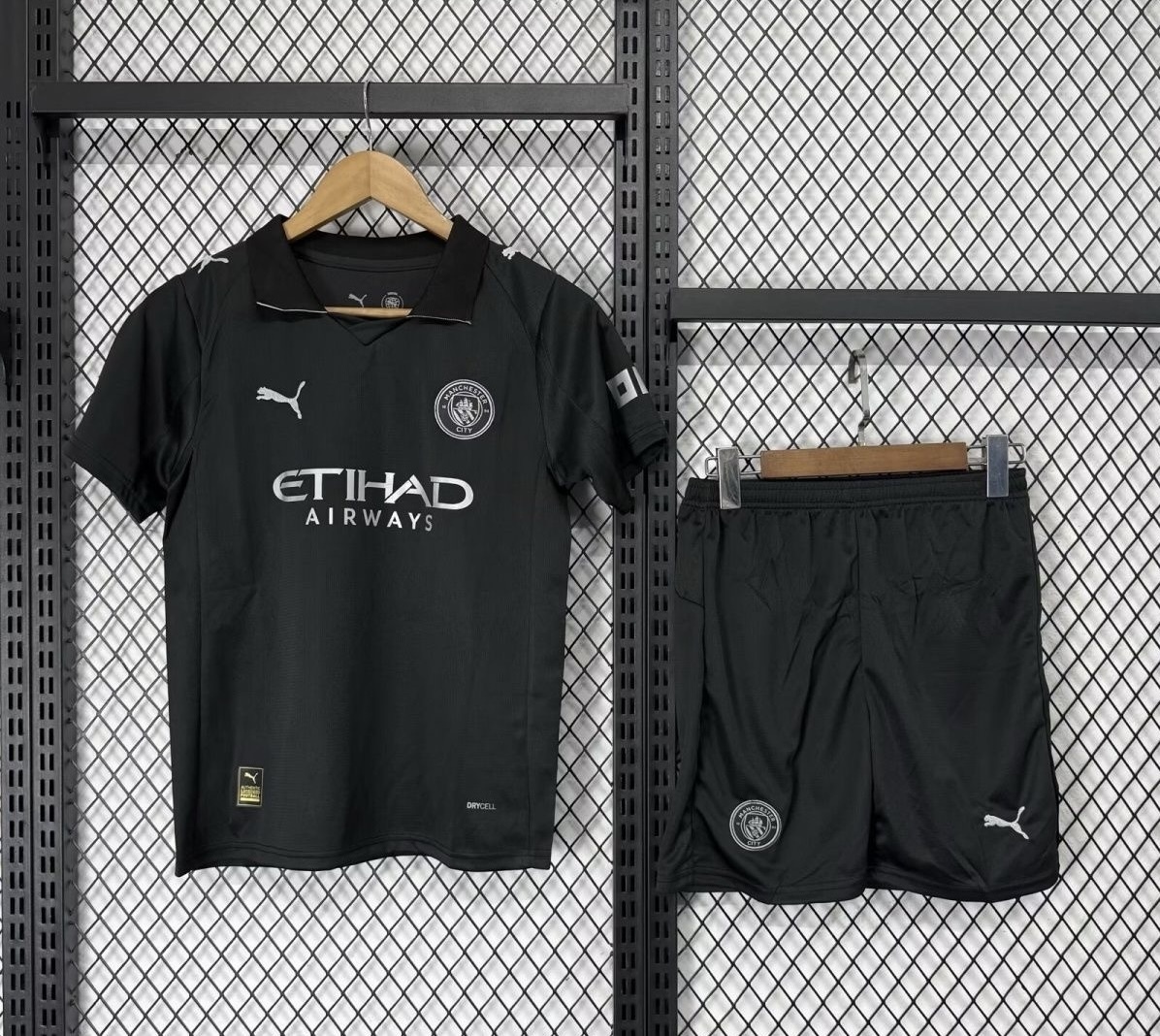 Manchester City Away Kids Kit Jersey+Shorts 2025/26