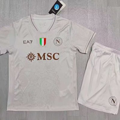Napoli Soccer Jersey Away Kids Kit Jersey+Shorts 2025-26