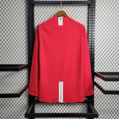 Alternative view of Manchester United Retro Home UCL Final Long Sleeve Football Jersey Shirt 2007/08