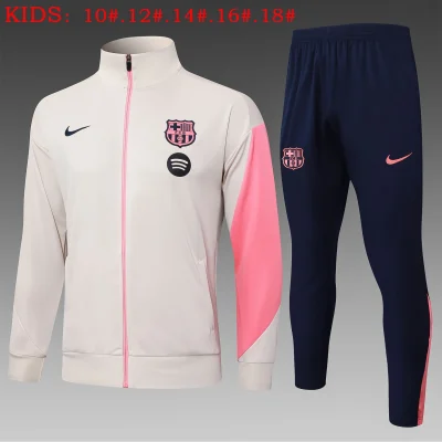 Kids Barcelona Training Kit (Jacket+Pants) Beige 2025/26