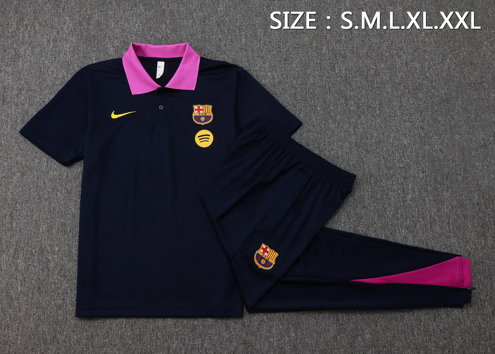 Barcelona Training Kit (Polo+Pants) Cyan 2025/26 - Image 3