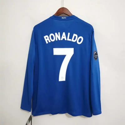 Ronaldo #7 Manchester United Retro Home Long Sleeve Football Jersey Shirt 2008/09