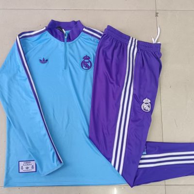 Alternative view of Kids Real Madrid Training Kit (Sweatshirt+Pants) Light Blue 2025/26