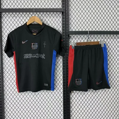 Barcelona Away x Travis Scott Soccer Kids Kit Jersey+Shorts 2024/25