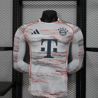 Bayern Munich Soccer Jersey Away Long Sleeve Shirt 2025/26