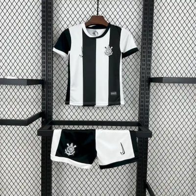 Corinthians Soccer Jersey Third Away Kids Kit Jersey+Shorts 2024