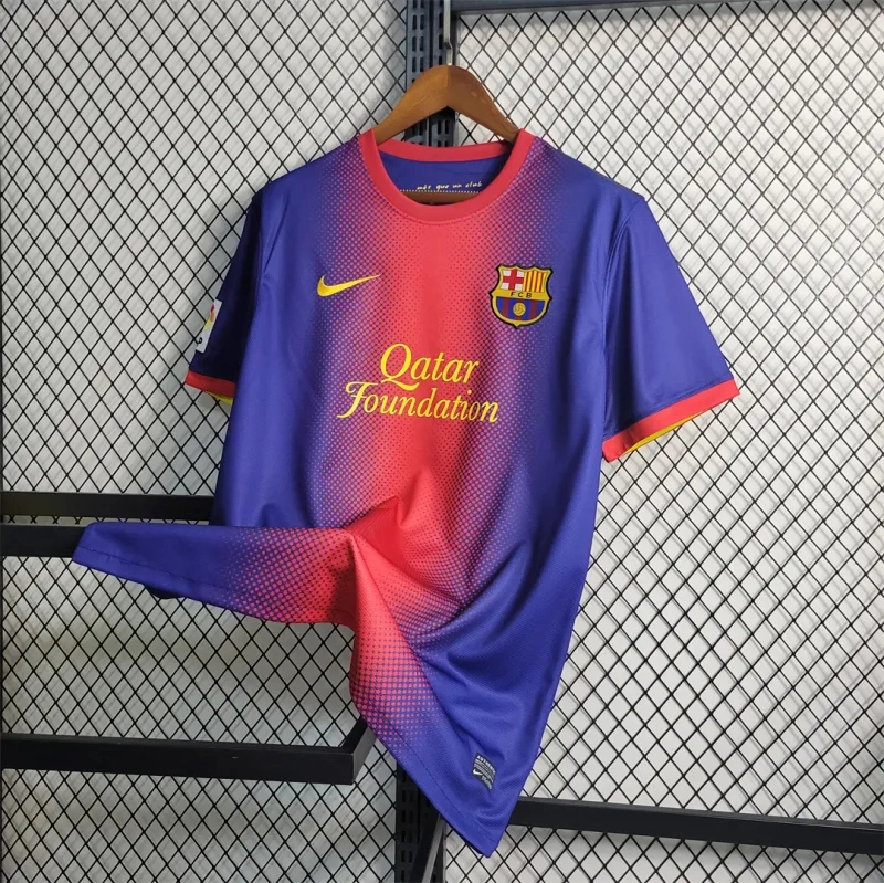 Barcelona Retro Jersey Home Soccer Shirt 2012-13 - Image 3