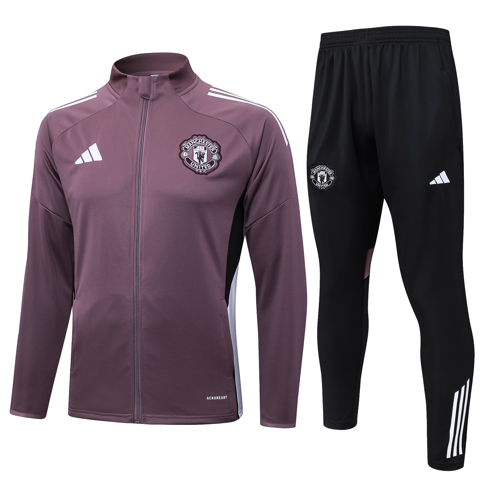 Manchester United Training Kit (Jacket+Pants) Grayish Purple 2025/26
