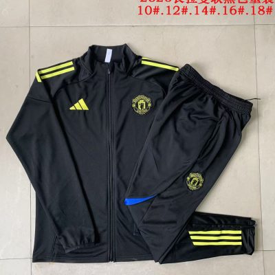 Alternative view of Kids Manchester United Training Kit (Jacket+Pants) Black 2025/26