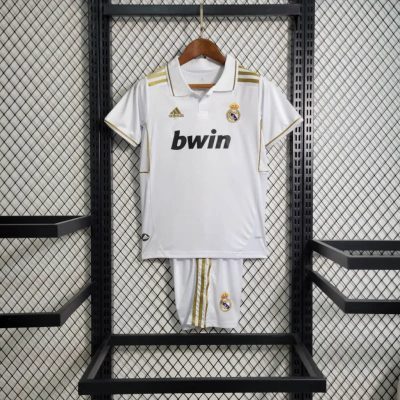Real Madrid Retro Jersey Home Kids Kit Jersey+Shorts 2011/12