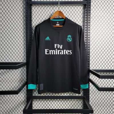 Real Madrid Retro Jersey Away Long Sleeve Soccer Shirt 2017/18