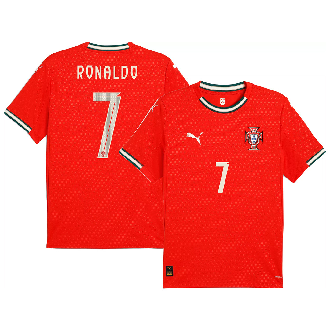 Ronaldo #7 Portugal Soccer Jersey Home Shirt 2025 - Image 3