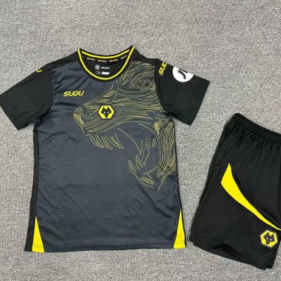 Wolves Football Jersey Away Kids Kit Jersey+Shorts 2024/25