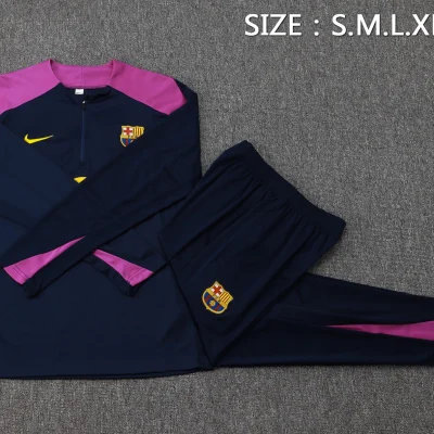 Alternative view of Barcelona Training Kit (Sweatshirt+Pants) Cyan 2025/26