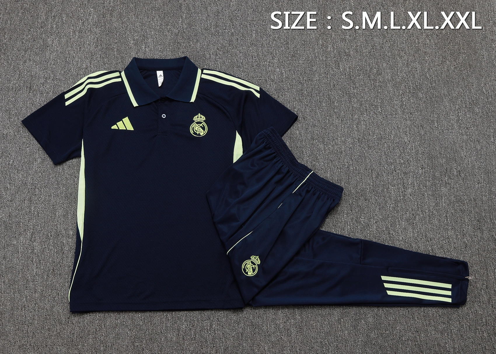 Real Madrid Training Kit (Polo+Pants) Cyan 2025/26 - Image 2