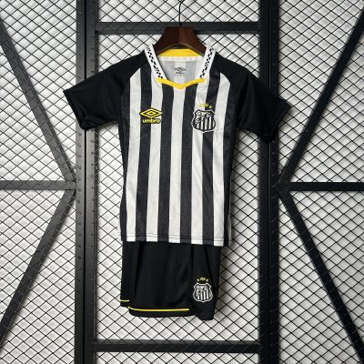 Santos FC Soccer Jersey Away Kids Kit Jersey+Shorts 2025
