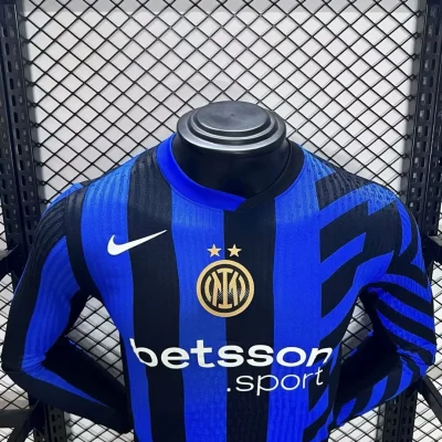 Alternative view of Inter Milan Soccer Jersey Home Long Sleeve Shirt 2024/25