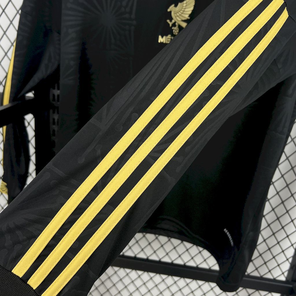 Mexico Gold Cup Black Special Long Sleeve Soccer Jersey Custom Shirt 2025 - Image 4