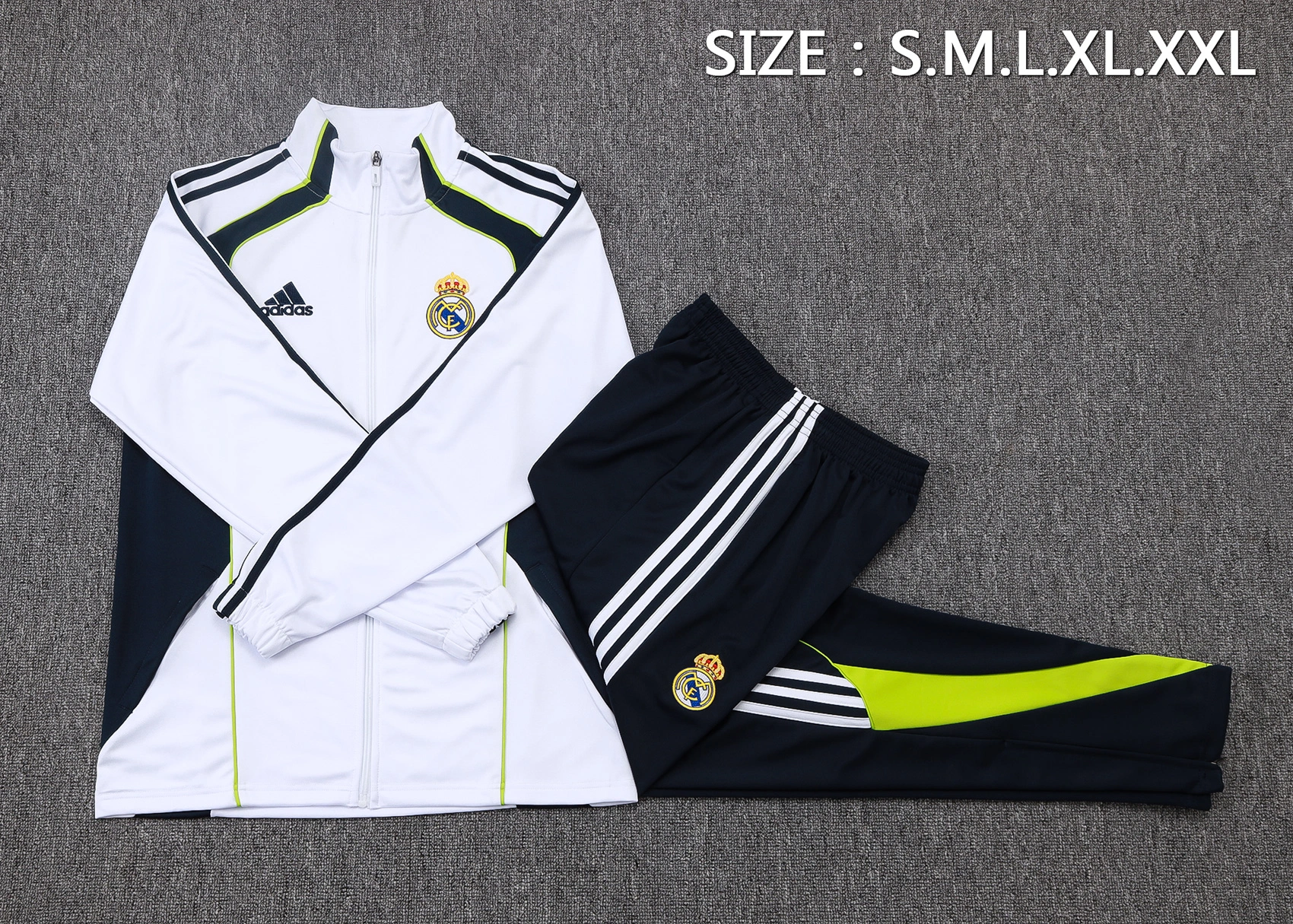 Real Madrid Training Kit (Jacket+Pants) White 2025/26 - Image 2