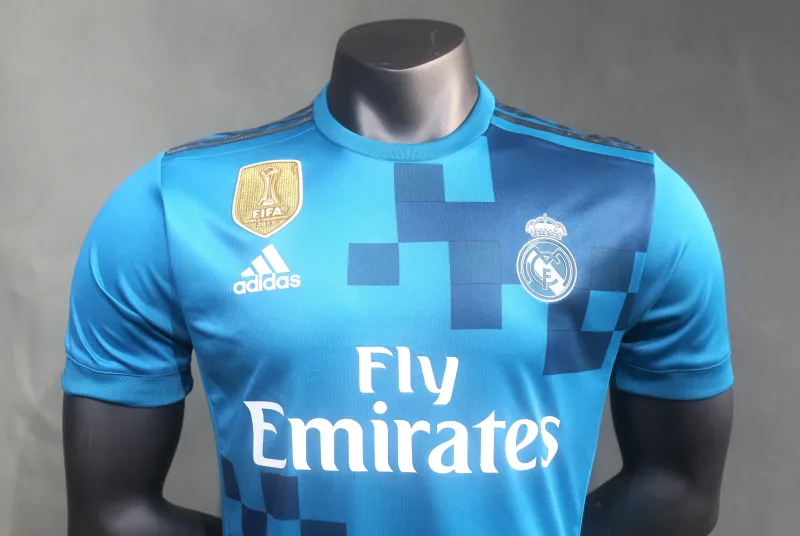 Real Madrid Retro Jersey Third Away Soccer Shirt 2017/18 - Image 3