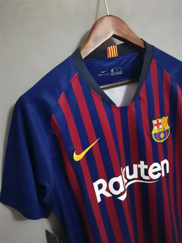Barcelona Retro Jersey Home Soccer Shirt 2018-19 - Image 3