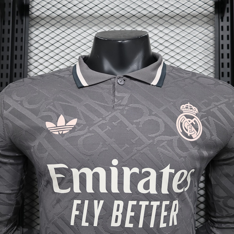 Real Madrid Soccer Jersey Third Away Shirt Long Sleeve 2024/25 - Image 3