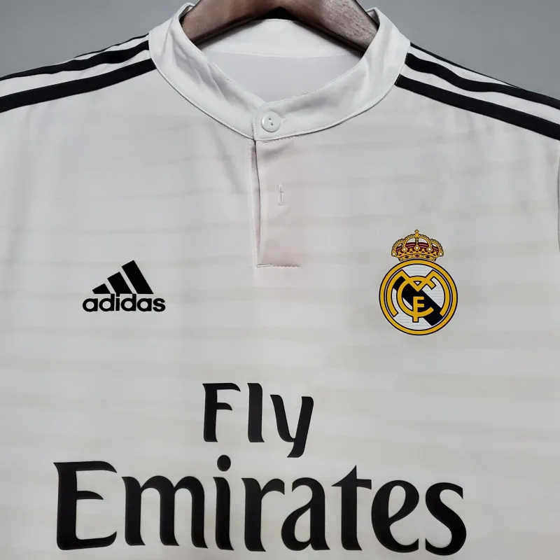 Real Madrid Retro Jersey Home Custom Soccer Shirt 2014/15 - Image 3