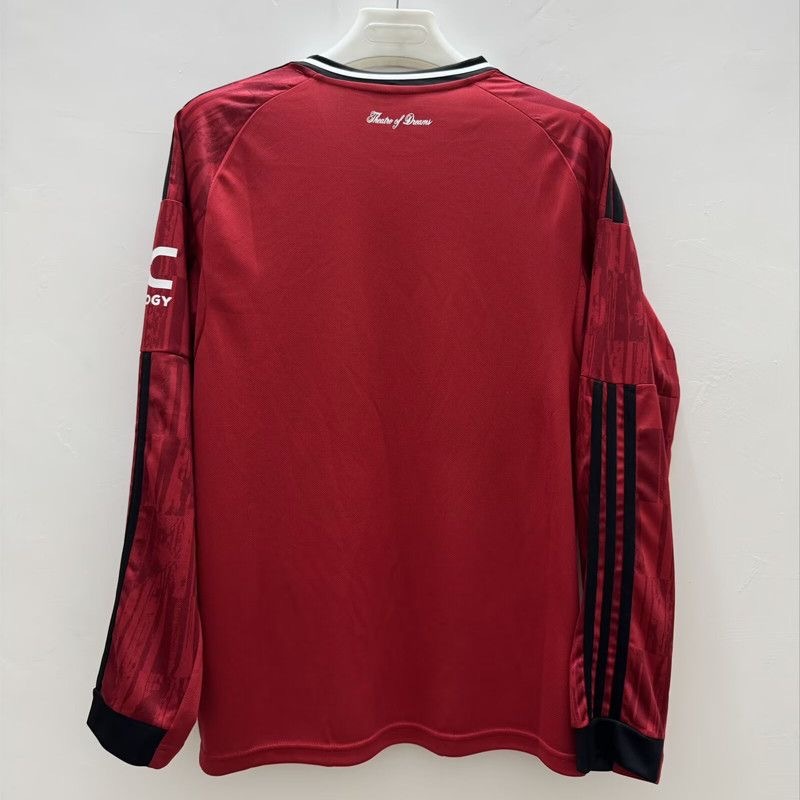 Manchester United Home Long Sleeve Football Jersey Shirt 2025/26 - Image 2
