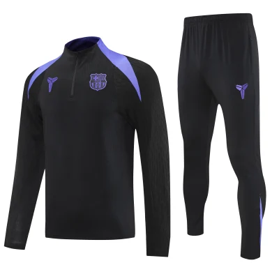 Barcelona x Kobe Bryant Training Kit (Sweatshirt+Pants) Black&Purple 2025/26 - Player Version