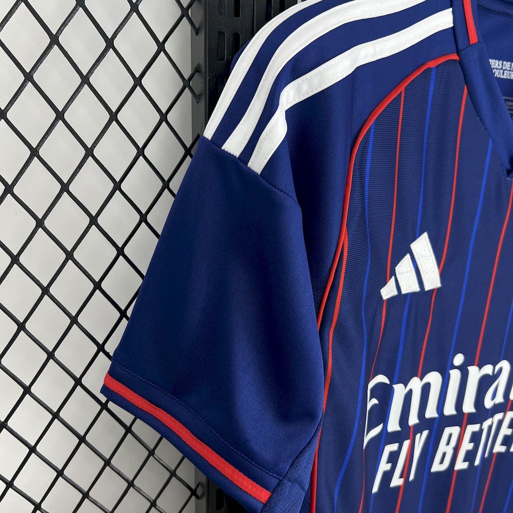 Olympique Lyonnais Soccer Jersey Away Custom Shirt 2025-26 - Image 3