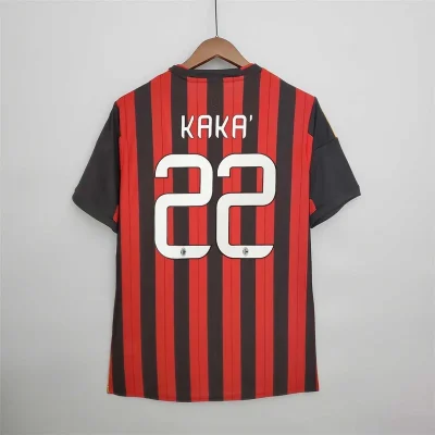 Kaká #22 AC Milan Retro Soccer Jersey Home Shirt 2013/14