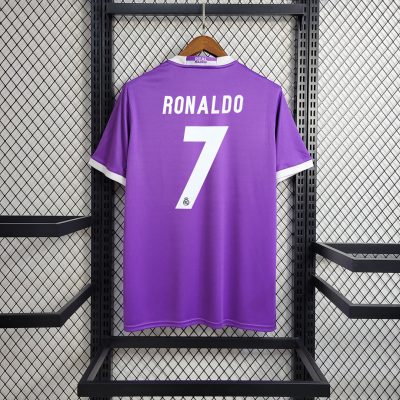 Ronlado#7 Real Madrid Retro Jersey Away Soccer Shirt 2016/17