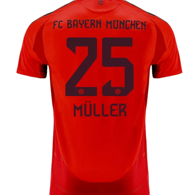 Alternative view of MÜLLER #25 Bayern Munich Home Jersey Player Version 2024/25