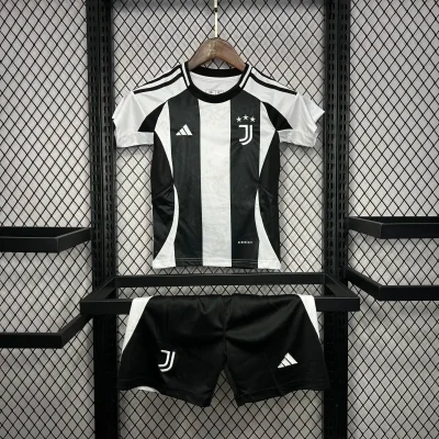 Juventus Soccer Jersey Home Kids Kit Jersey+Shorts 2024/25