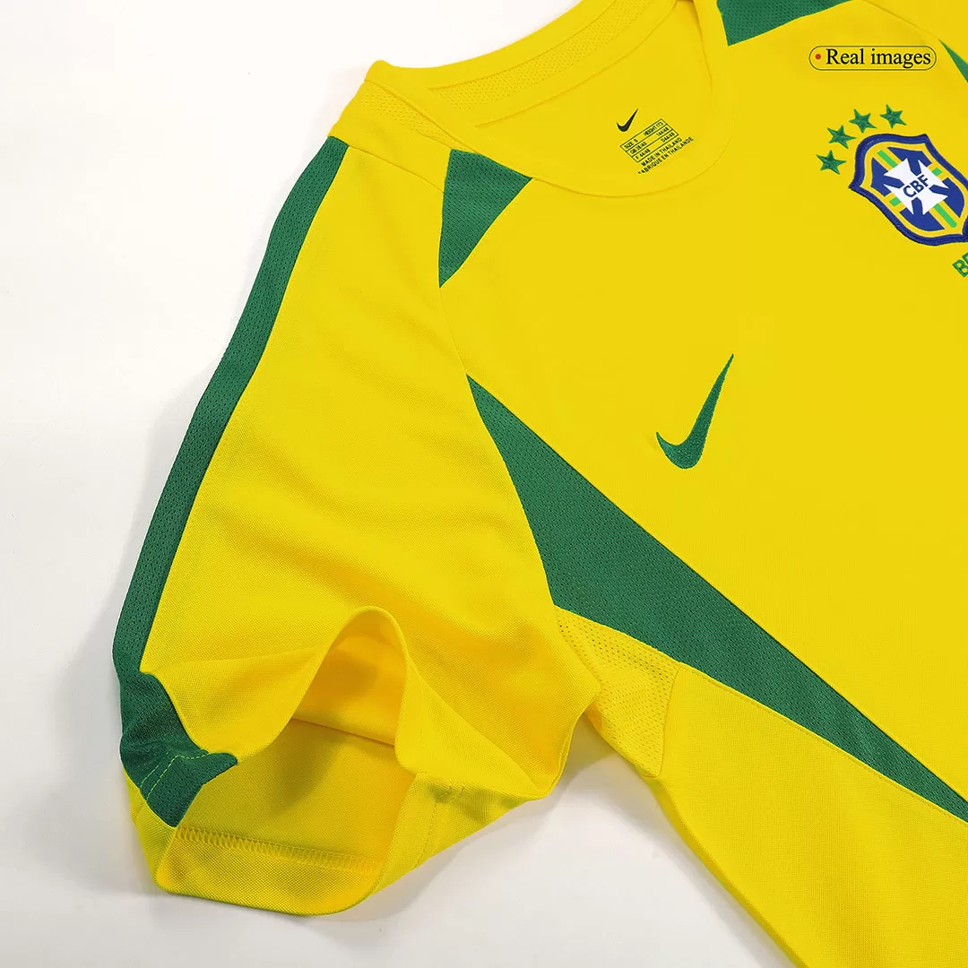 Brazil Retro Jersey Custom Home Soccer Jersey World Cup 2002 - Image 5