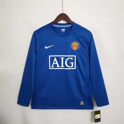 Alternative view of Manchester United Retro Home Long Sleeve Football Jersey Shirt 2008/09