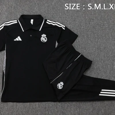 Alternative view of Real Madrid Training Kit (Polo+Pants) Black 2025/26