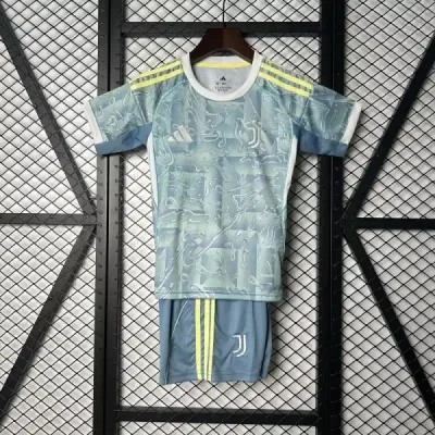 Juventus Soccer Jersey Away Kids Kit Jersey+Shorts 2025/26
